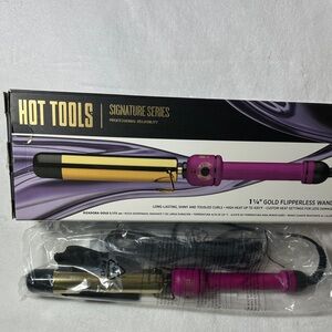 Hot Tools Signature Series 1¼" Gold Flipperless Wand - Purple NWT
